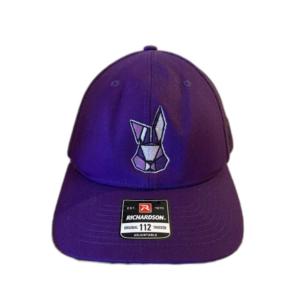 Unisex Purple Adult Adjustable Trucker Baseball Cap with Bunny‎ Rabbit Hat